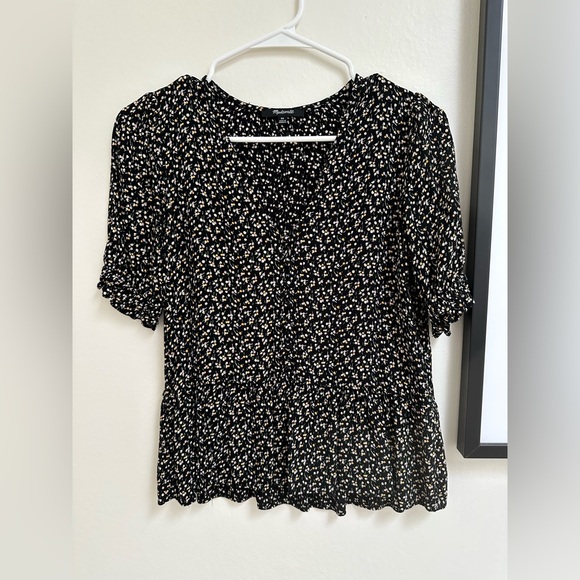 Madewell Courtyard Ruffle Hem Top in Playground Posies Size XS - Picture 2 of 7